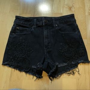 American Eagle Black Lace Shorts